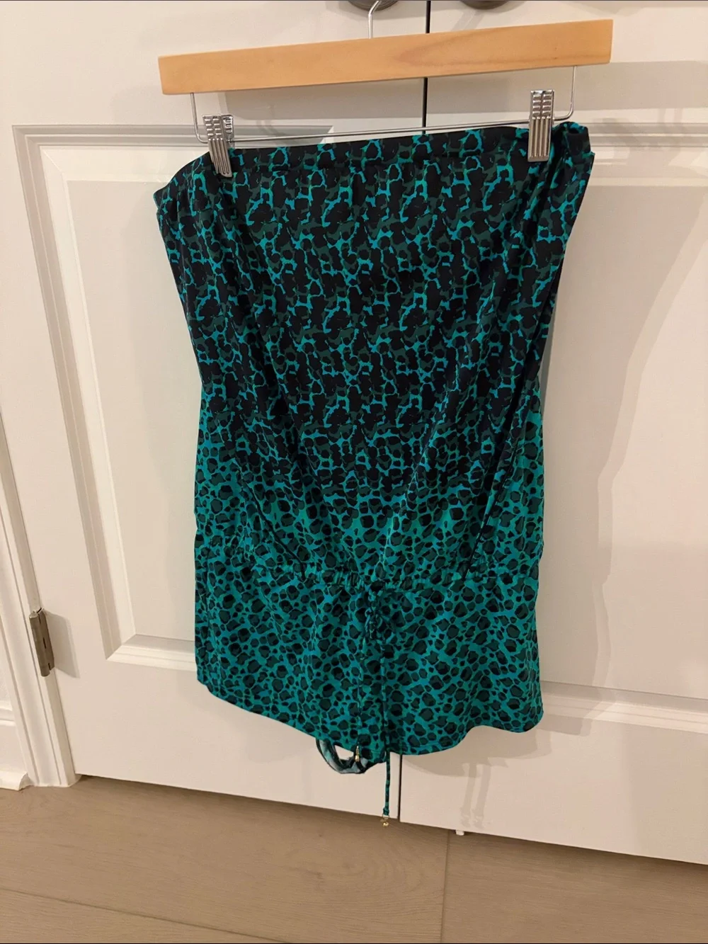 Marc By Marc Jacobs Teal and Black Leopard Print One-Piece Swimsuit